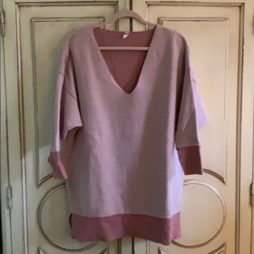 Free People oversized v neck top